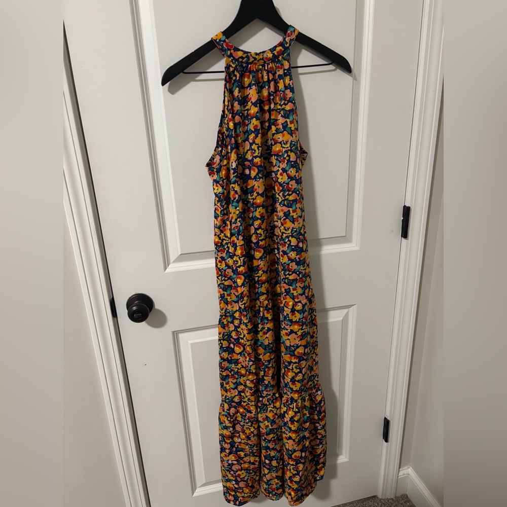 Vibrant Floral Midi Dress